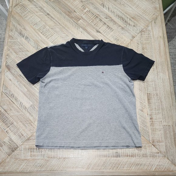 Tommy Hilfiger Two-Tone Short Sleeve Tee Men's L - Picture 1 of 7
